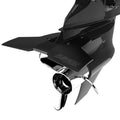 STINGRAY HYDROFOILS - Classic Junior 2 Hydrofoils for 9.9-40 hp (Black) - Best for Small Boats - Stabilizer Fins for Outboard/Outdrive Motors - Made in the USA