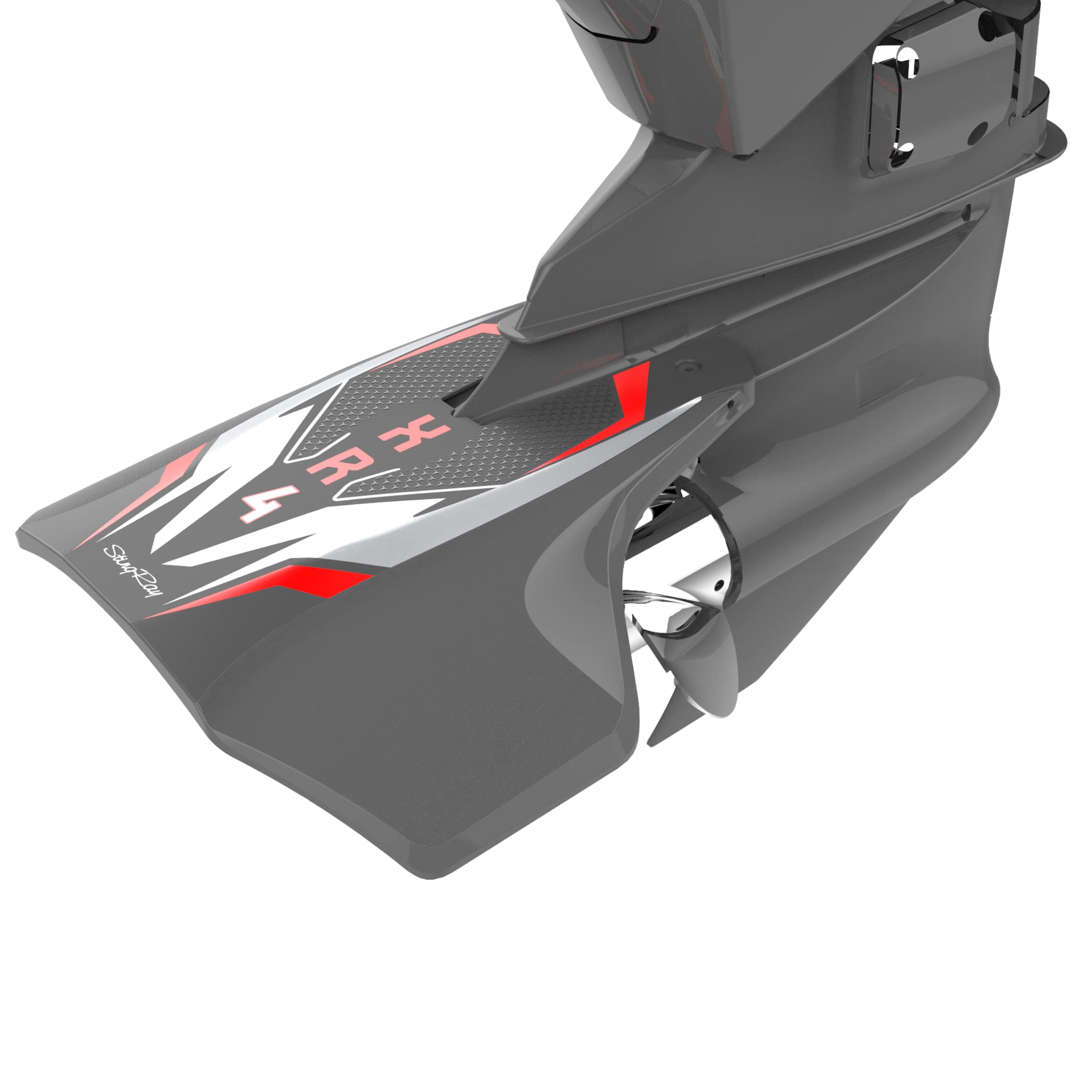 STINGRAY HYDROFOILS - XR4 Senior Hydrofoils for 40-300 hp Boats (Grey) - Perfect for Water Skiing, Wakeboarding, Tubing - Engine Stabilizer Fins for Outboard/Outdrive Motors - Made in the USA