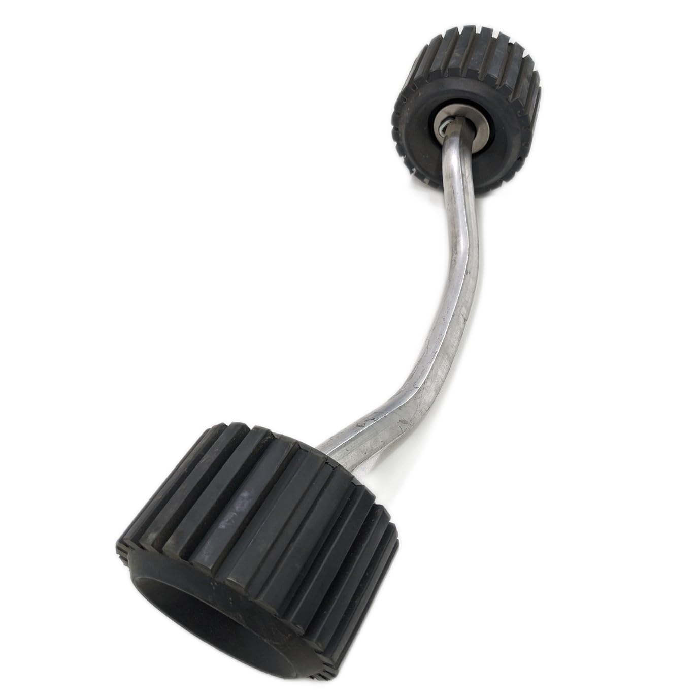 EZ Loader Boat Trailer 20"" Bent Arm with Two Wobble Rollers Assembly 300-022213, silver and black