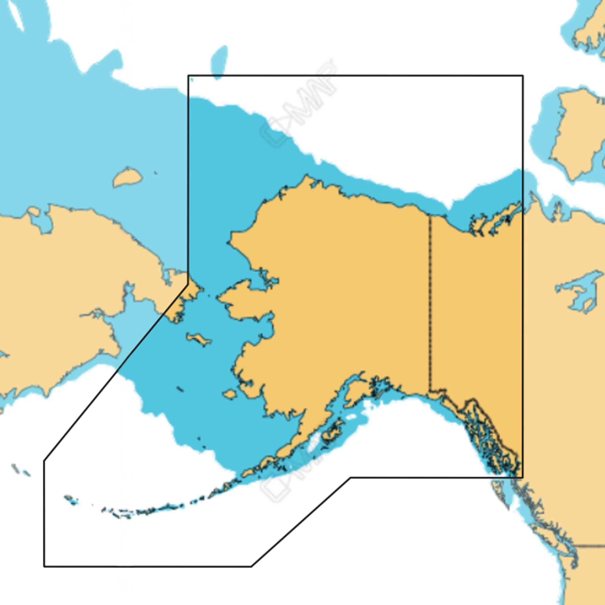 C-MAP Reveal Coastal - Alaska, Map Card for Marine GPS Navigation