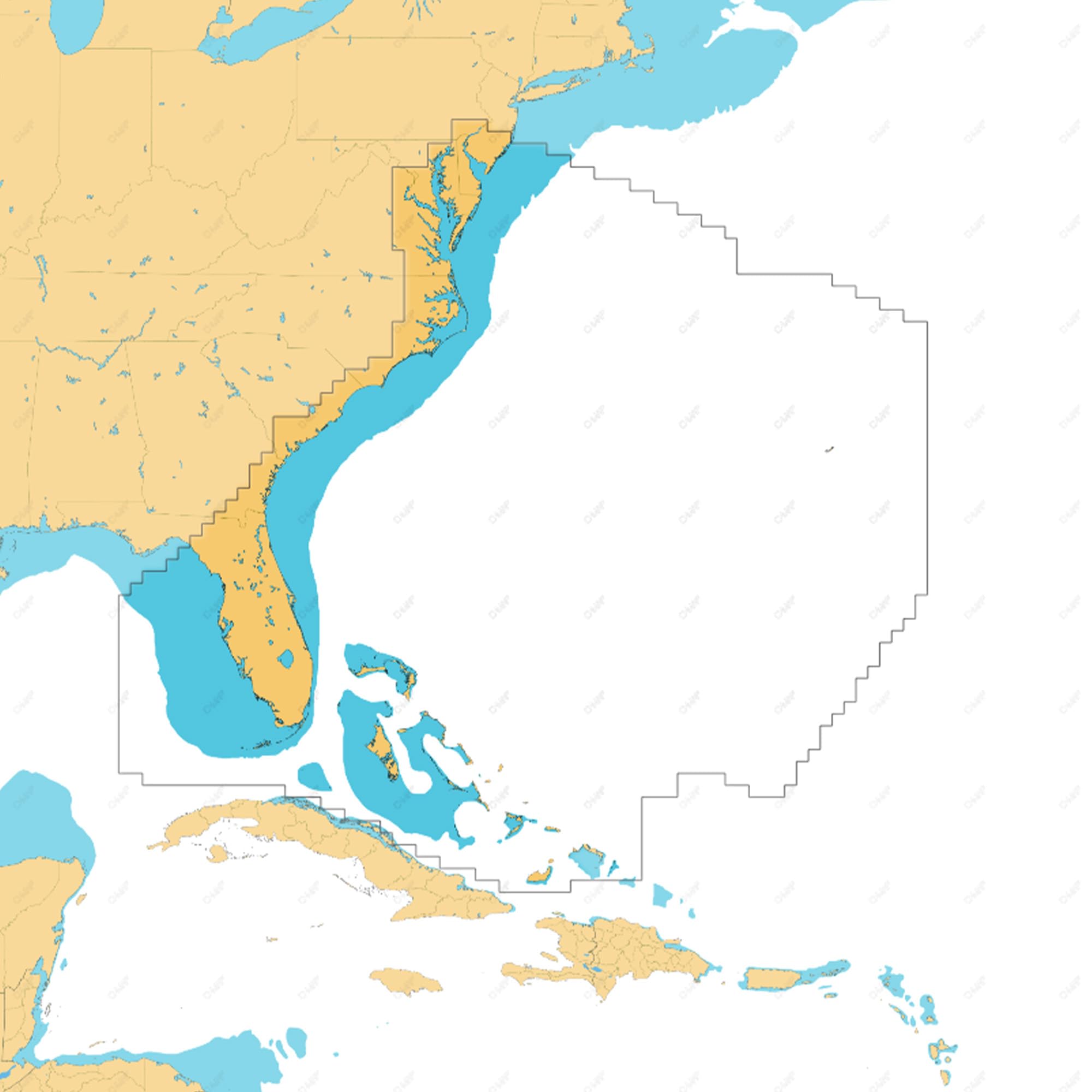C-MAP Reveal X - Chesapeake Bay to The Bahamas, Map Card for Marine GPS chartplotters