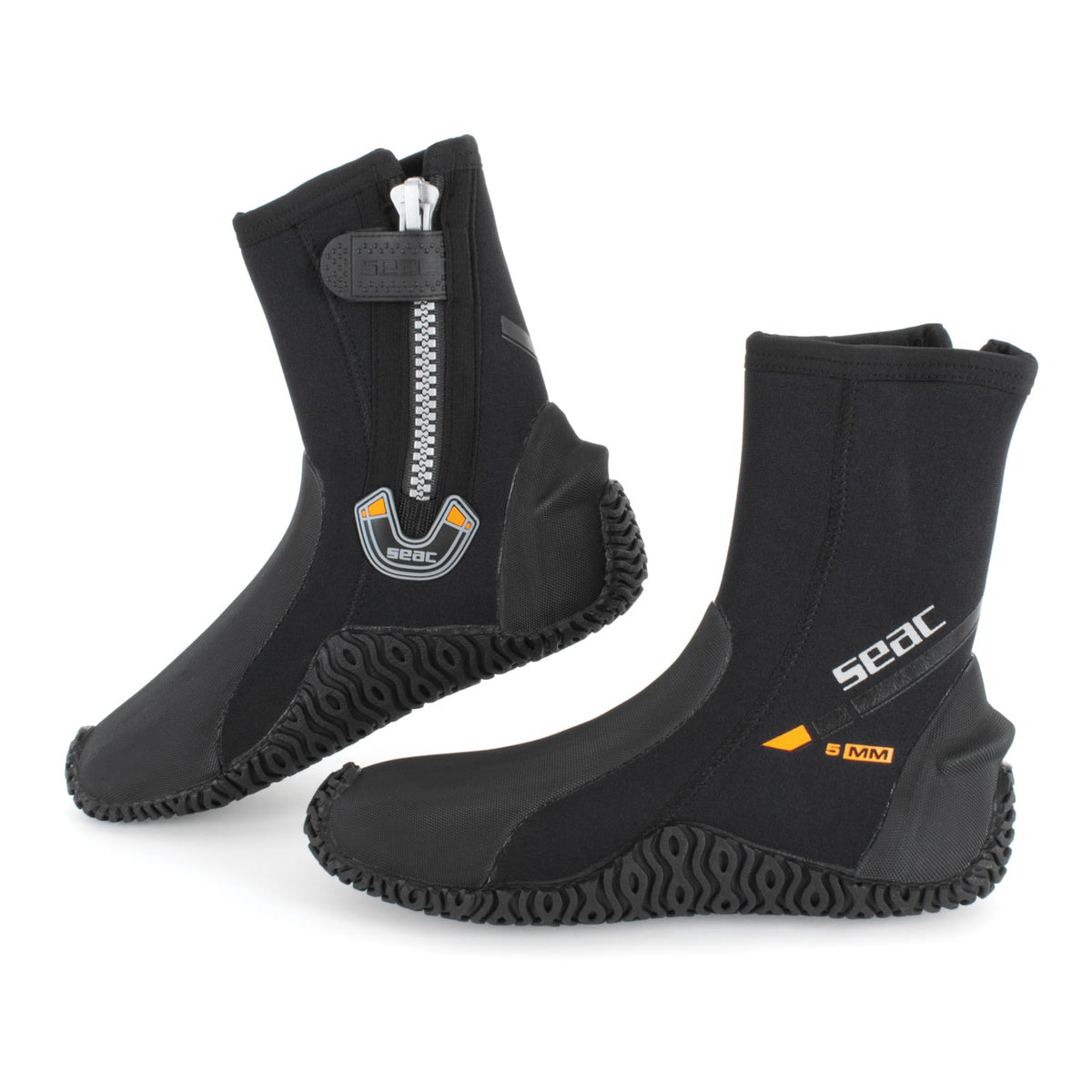 SEAC Basic HD, 5 mm neoprene diving boots with side zip and semi-rigid sole