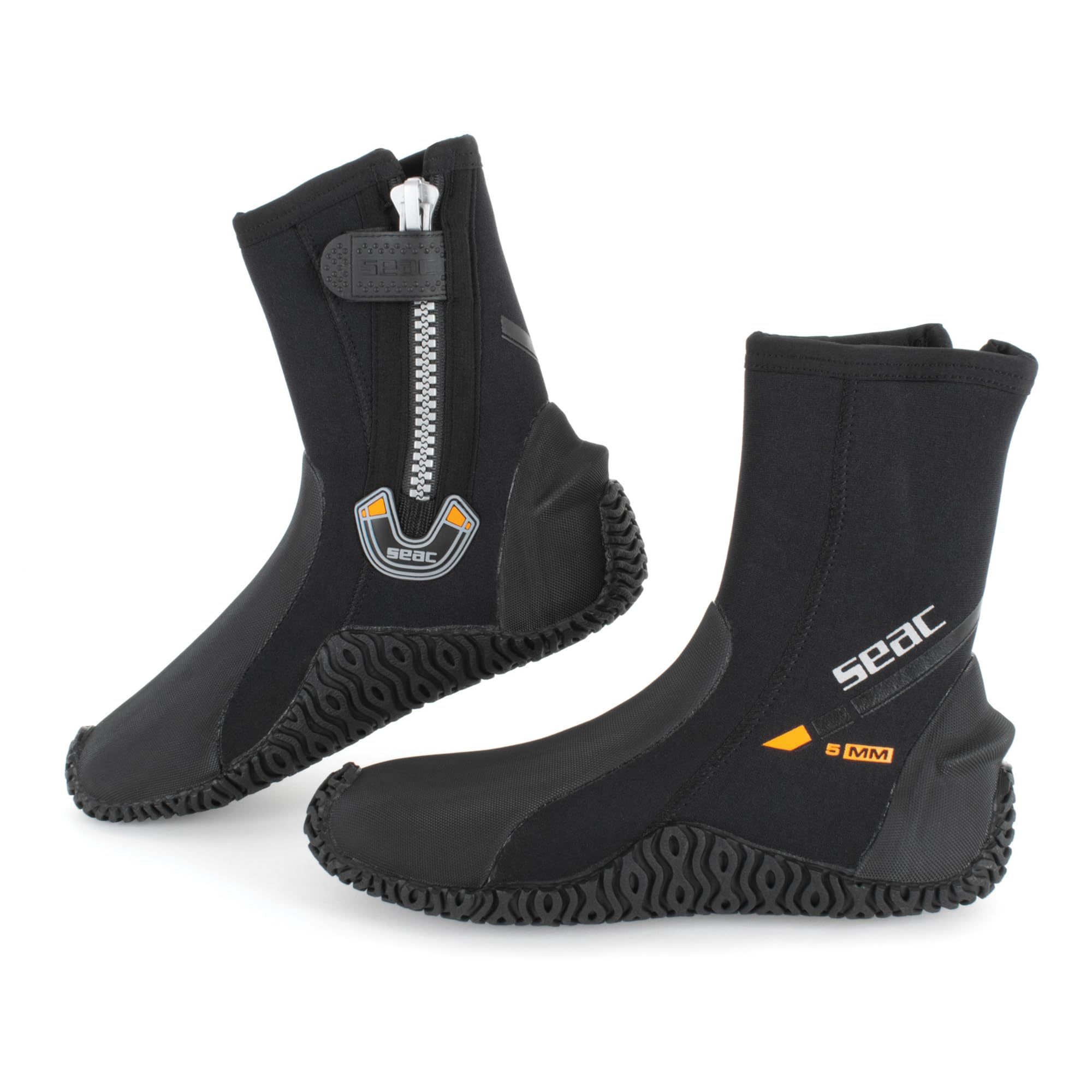 SEAC Basic HD, 5 mm neoprene diving boots with side zip and semi-rigid sole