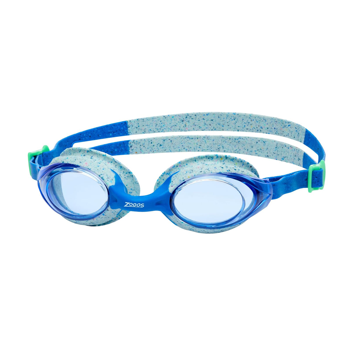 Zoggs Unisex Bondi Remix Goggles | Quick Adjust Strap UV Protection Anti Fog Tinted Lens Outdoor Indoor Swimming Sports, Blue/Gray