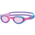 Zoggs Kids' Little Super Seal Swim Goggles | UV Protection & Anti-Fog Lenses | Soft Silicone Gasket & Quick-Adjust Strap, Pink/Purple - Tint Pink Lens