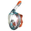 Seac Magica Full Face Snorkel Mask for Youth - Aquamarine/Orange